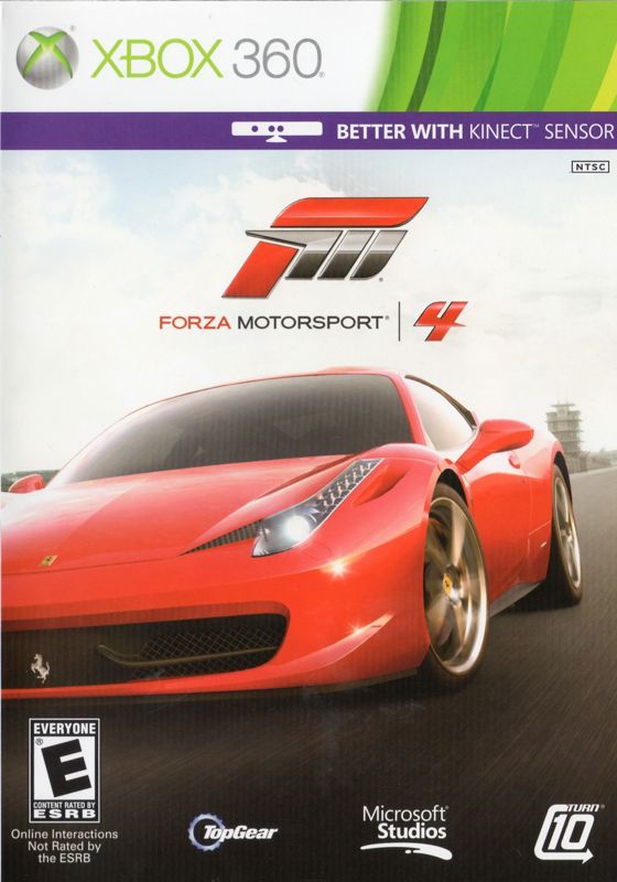 Forza Motorsport 4 box art for Xbox 360